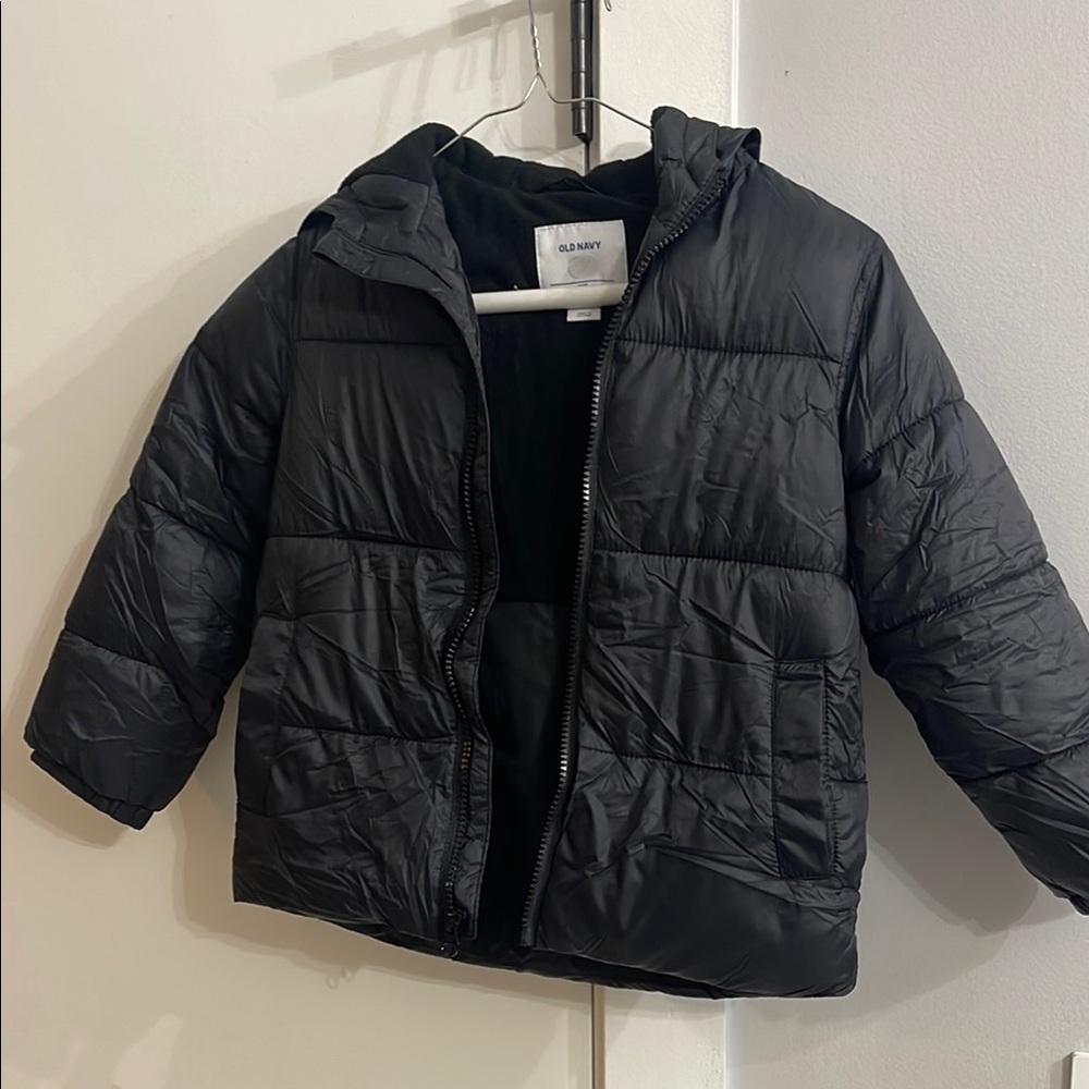 Old Navy Black Puffer Jacket Insulated Winter Coat